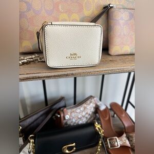 Coach Chalk Leather Medicine Travel Pill Case 🤎